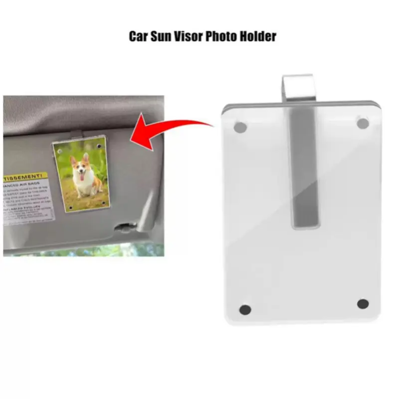 Car Photo Holder Magnetic Display Organizer Car Visor Clip Picture Frame for Sedan SUV Minivan Commuting Travel Road Trip Family