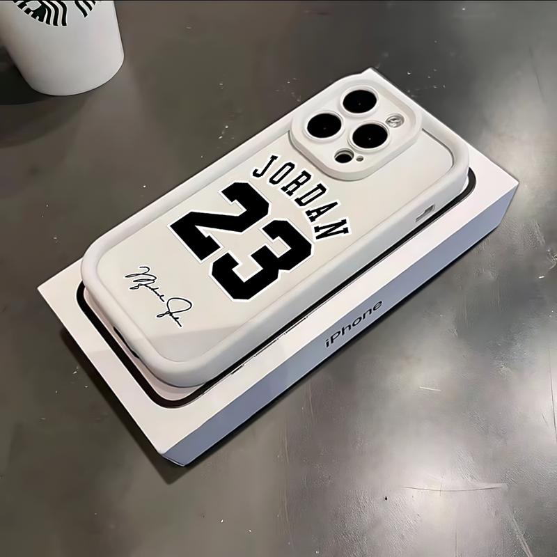 Super Star J-Jordan 23 Basketball Pattern Phone Case for IPhone17 16 15 14 13 12 11 Pro Max Luxury Shockproof Protection Smartphone Cover.QXB481