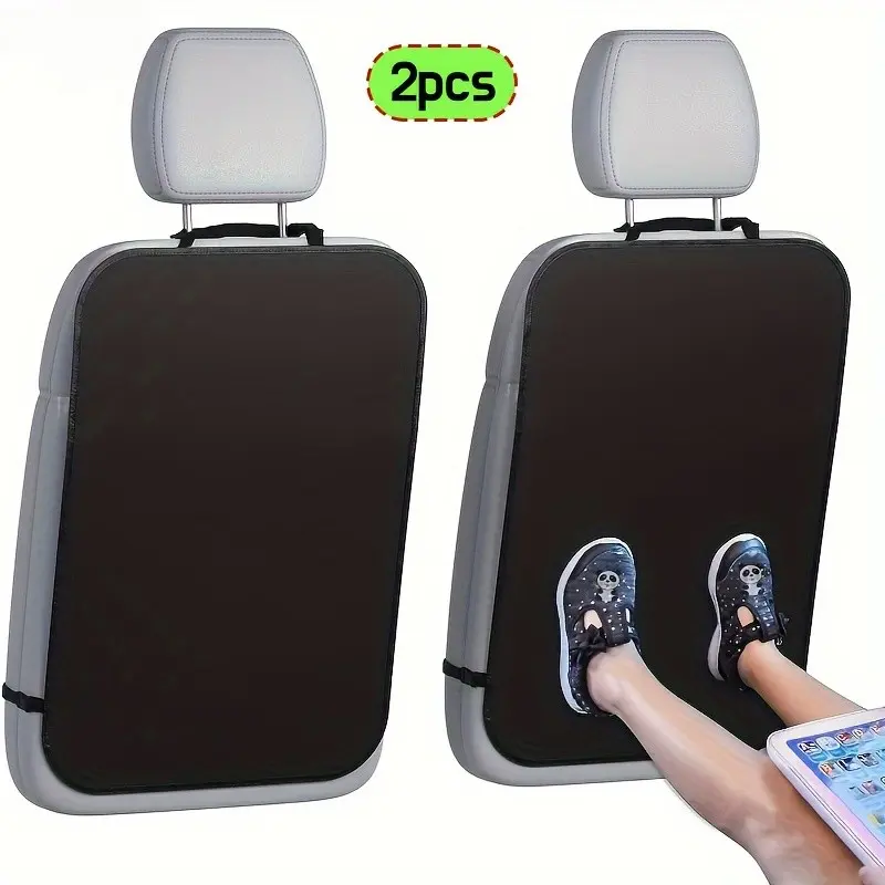2-Pack Car Seat Back Kick Protection Pad, Large Car Kick Mat, Rear Seat Cover, Prevents Dirt, Mud, Stains, Scratches