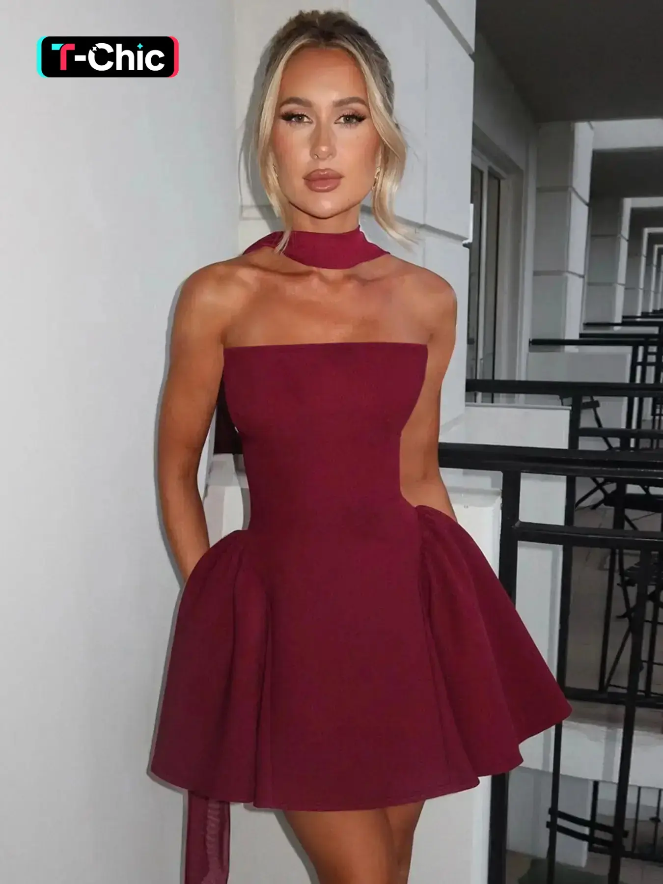 short tube dress for women Summer Saving Wycnly Dresses for Women Night Party Club Sexy Strapless Ruched Bodycon Mini Dresses Tube Top Sleeveless Solid Summer Short Formal Dress Hot Pink l