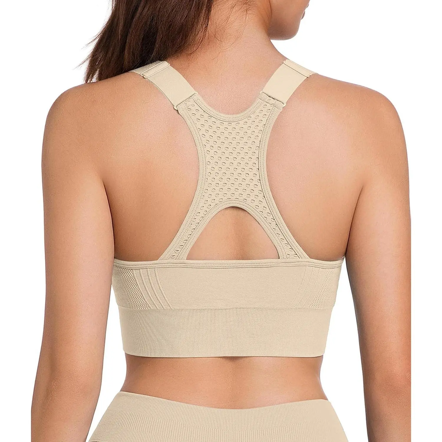 Sports Bra for Women Workout Bras Sexy Wide Straps Yoga Bras with Removable Pads& Adjustable Straps