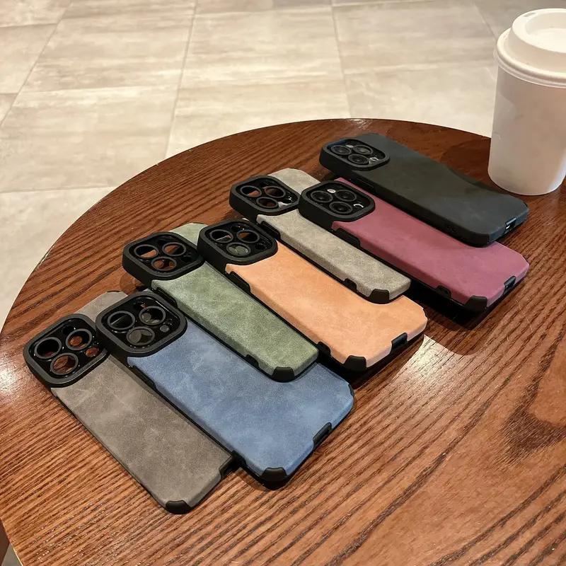 2026 New Fashion Luxurious Imitation Deer Skin Matte Phone Case, Soft Shockproof Cover for iPhone 17 Pro Max, 16, 15, 14 Plus, 13, 12 Pro Max