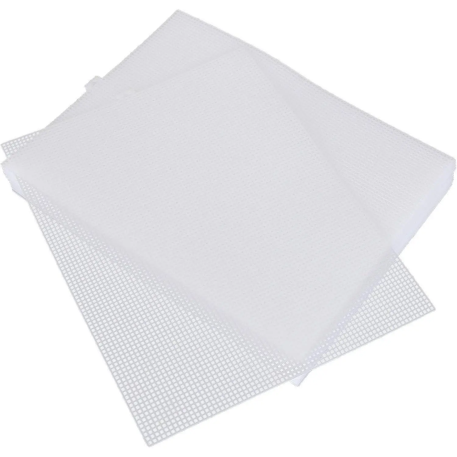 30 Pack 7 Count Plastic Mesh Canvas Sheets - 10.2" x 13.1" Ultra Stiff Clear Plastic Canvas for Embroidery, Acrylic Yarn Crafting, Knit and Crochet Projects