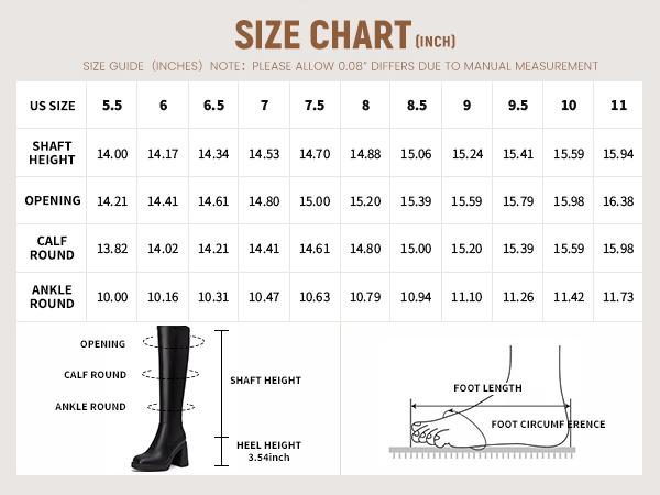 Athlefit Knee High Boots for Women Square Toe Platform Chunky Heel Stretchy Tall Boots with Side Zipper Athlefit Knee High Boots for Women Square Toe Platform Chunky Heel Stretchy Tall Boots with Side Zipper