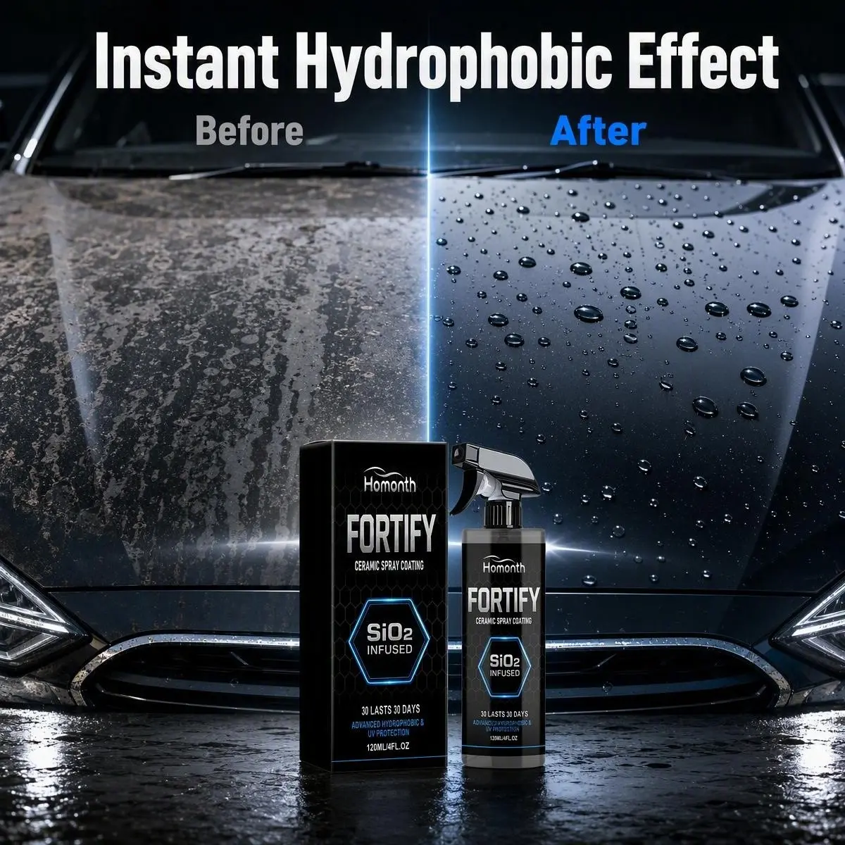 Silicone Ceramic Coating Spray for Car Body, Hydrophobic Dust-Proof UV Protection, Quick Shine Gloss Boost, Practical Car Care Gift