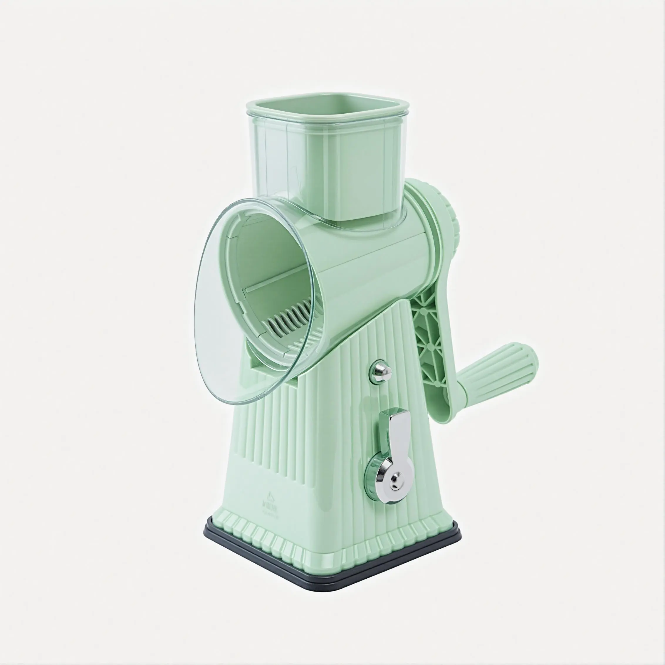 Rotary Cheese Grater & Vegetable Slicer, 5 Stainless Steel Blades, Powerful Suction Base, Quick Shredding for Cheese, Potato, Carrot, Cucumber & Easy Meal Prep Kitchen Utensils