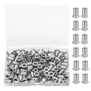 105 count M5 Rivet Nuts, M5 Threaded Inserts, Threaded Rivets, Nut Inserts, Stainless Steel Flat  Rivnuts, Metal Knurled Nutsert Set