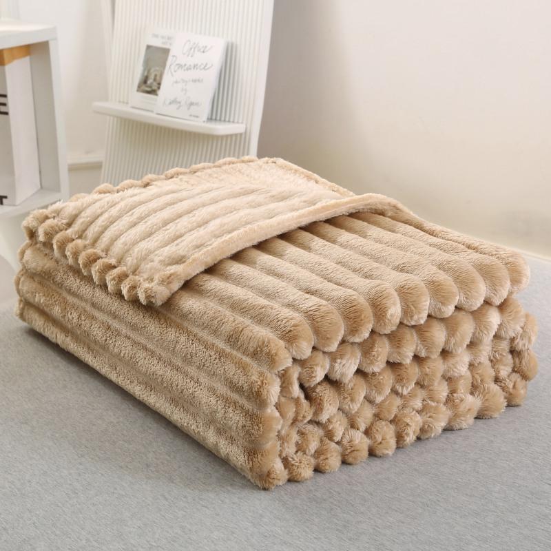 4cm Drawstring Blanket Strips, Soft Polyester Material, Ideal for DIY Crafts & Sewing Projects, Durable and Easy to Use, Knitted Blanket