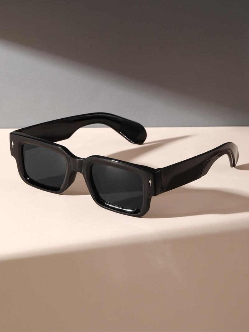 Unisex Stylish Classic Square Frame Glasses, Trendy Casual Glasses for Everyday Use, Fashion Accessories for Outdoor Activities, Trendy Styling Sunglasses