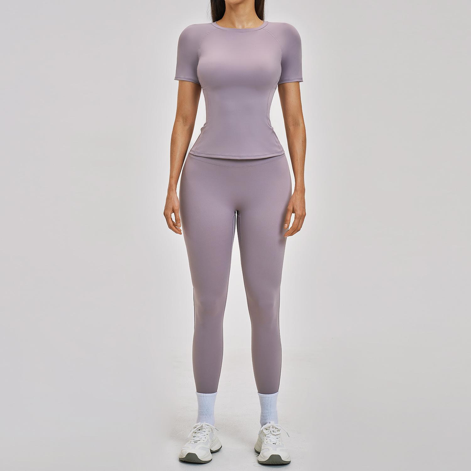 Premium Women's Workout Sets & Sweatpants Soft Brushed Fabric Crew Neck Yoga Suits High Stretch Slim Fit Pilates Outfits for Gym Training & Daily Wear