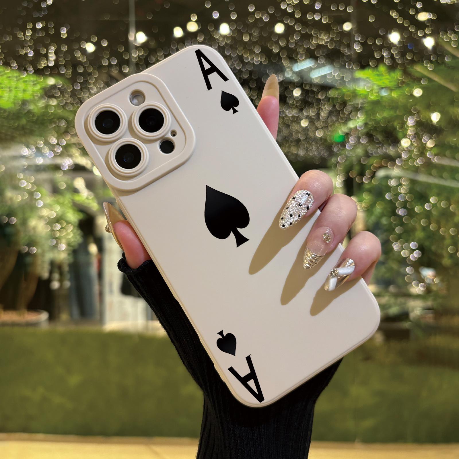 New Halloween Angel Eye High-End Phone Case with Black Spade King Pattern Cartoon Animation UV Print 360-Degree Full Protection Suitable for iPhone 11 12 13 14 15 16 Pro Max XR XXS 7 8 Plus 1717Air17Pro111ProMax