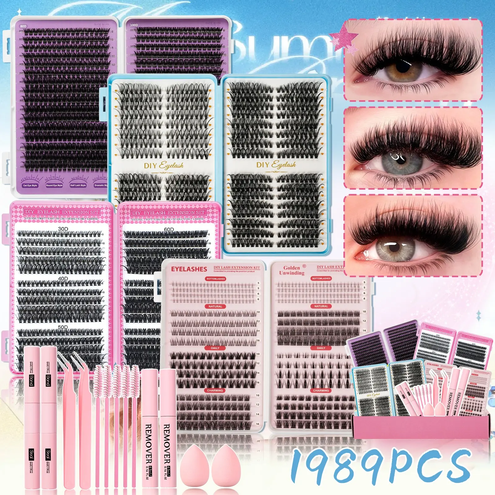 Voluminous Curl False Eyelashes for Beginners, Natural Look Long-Lasting Eye Makeup Lashes, Perfect for Soft and Elegant Appearance