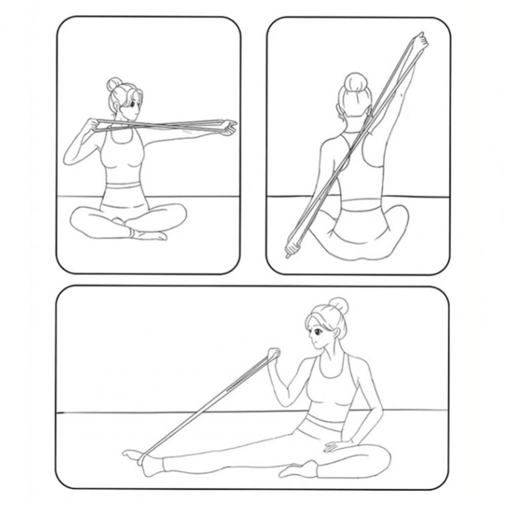 2026 Upgraded Figure 8 Silicone Resistance Band 35LB, Quick Rebound Exercise Band for Yoga Pilates Home Gym