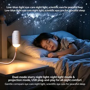 2-in-1 Projector Night Light,USB Galaxy Projector with 12 Random Sliding Projection Films,Starry Sky Night Light Projector with Adjustable Brightness for Car,Room Decor, wall lamp, a wonderful gift