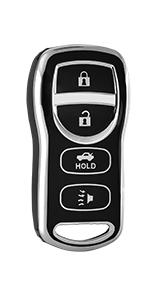 for Nissan Key Fob Cover Car Key Fob Case Shell Fit for Nissan Rogue Altima Sentra Pathfinder Titan Murano Kicks Versa Armada Leaf Smart Key Car Accessories Protector, Purple