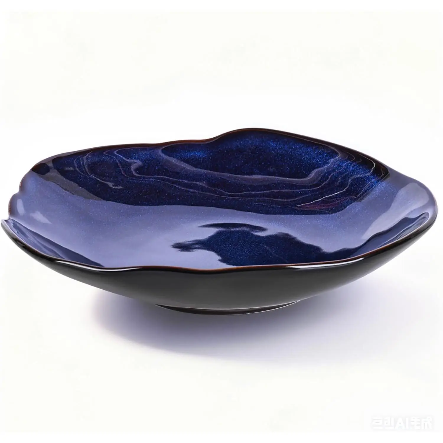 Blue Ceramic Decorative Bowl –8.3" Small Trinket Dish, Fruit Bowl, Candy Dish, Key Bowl for Entryway Table,  & Ring Dish, Porcelain Catchall Dish for Kitchen, Bedside, Living Room  Decor