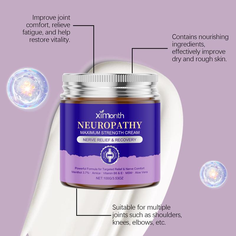 Neuropathic Pain Relief Cream 100g/3.53OZ, Neuropathy Magnesium Cream For Neuropathy Magnesium Body Butter Deeply Moisturizes Skin, Neuropathy Cream Magnesium,Keep Soft Smooth