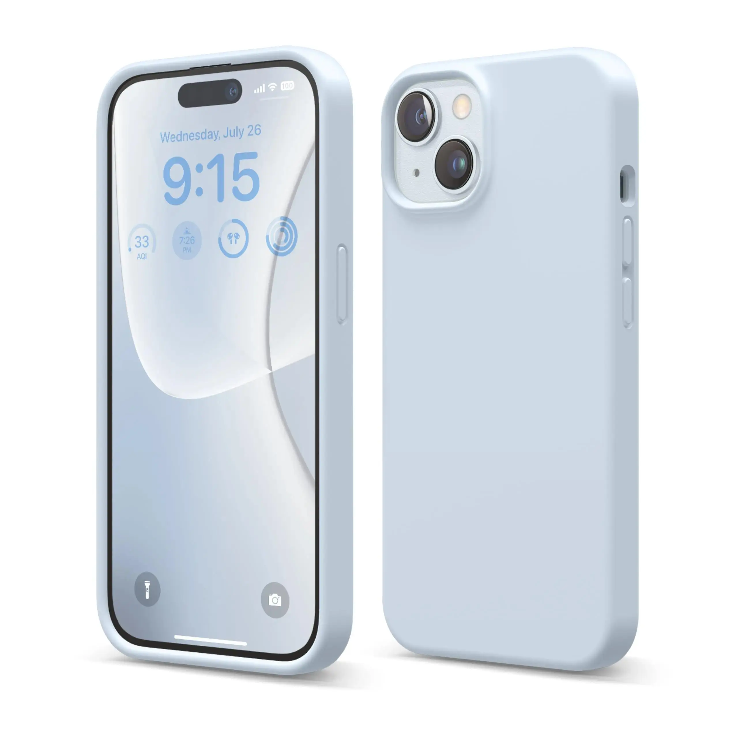 Liquid Silicone Case Compatible with iPhone 17/15/16/14/13/12/11, Premium Silicone, Full Body Protective Case [4-Layer Shockproof Structure], Soft Anti-Scratch Microfiber Lining (Sky Blue)
