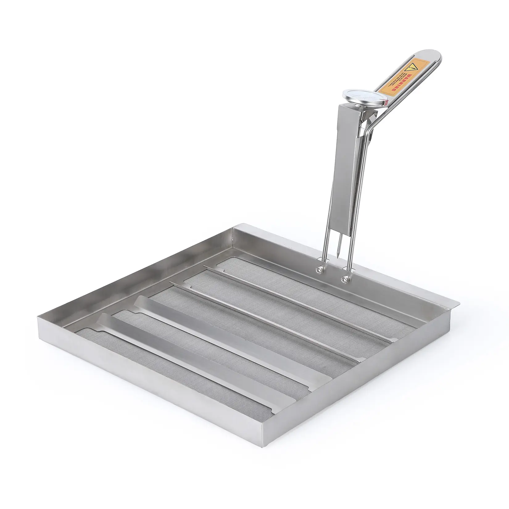 13.75" x 13.75" Deep Fryer Filter,304 Stainless Steel with 550 Micron Mesh Skimmer Fryer Strainer, Extend Oil Life by 40% Capture Grease Debris for Commercial Kitchens Restaurants