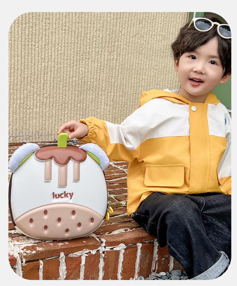 2026 Children's Backpack Cute Mangosteen-Shaped Eggshell Kids Backpack Cartoon Kindergarten Student School Bag