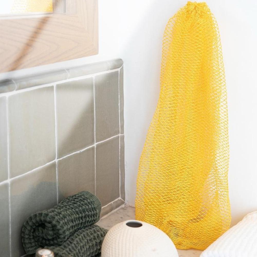 Authentic African Exfoliating Net Sponge - Ethically Sourced from Nigeria - Porous, Hygienic & Quick-Drying Exfoliating Bath Net