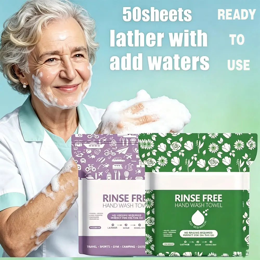 Disposable No-Rinse Bath Towel, 11.81x11.81in, 25 Sheets/pack, Ideal for Travelers, Seniors, Campers, Fitness Enthusiasts