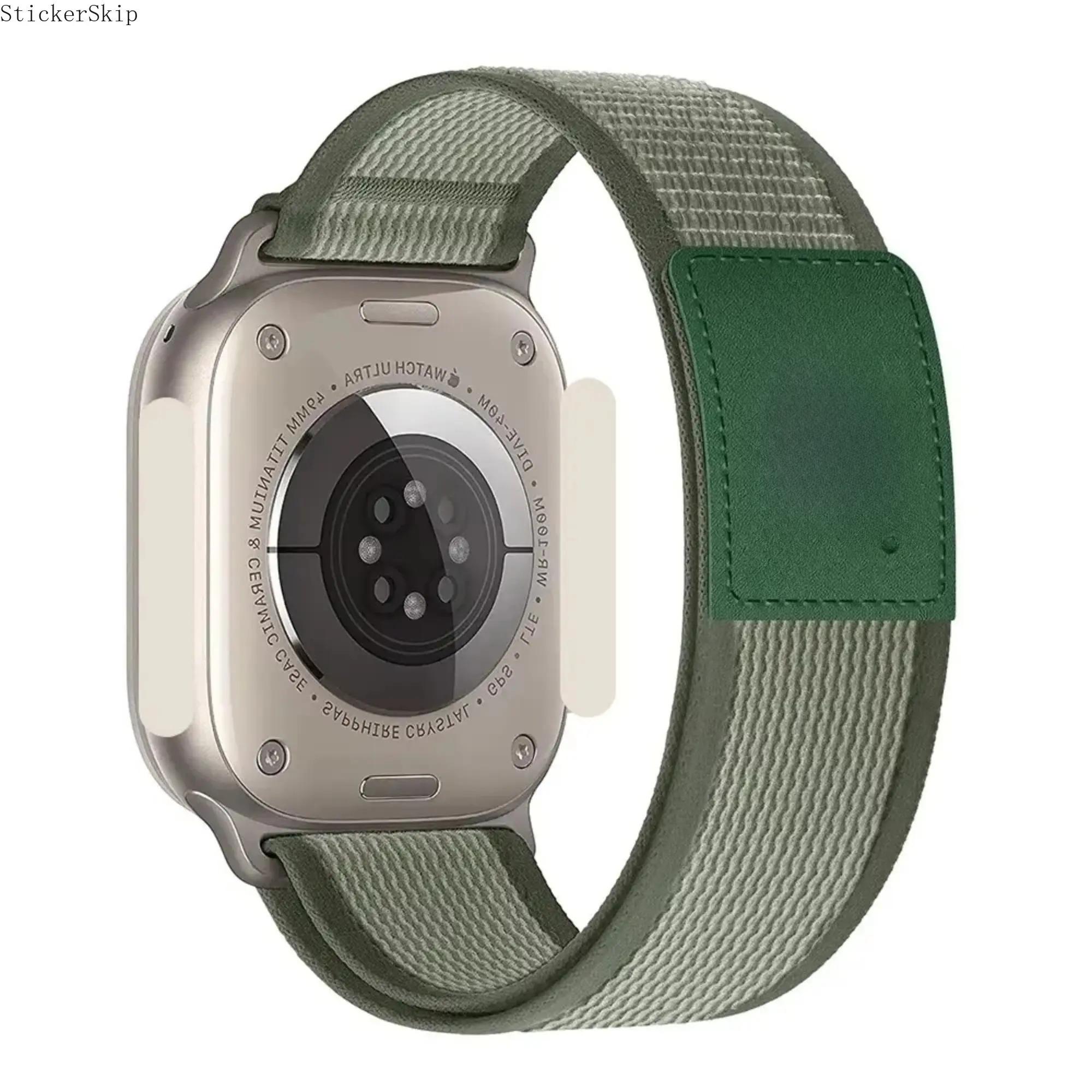 2026 NEN Fearless Trail Loop Watch Band for Apple Watch 49mm 46mm 45mm 44mm Nylon with Leather Buckle Comfortable & Durable