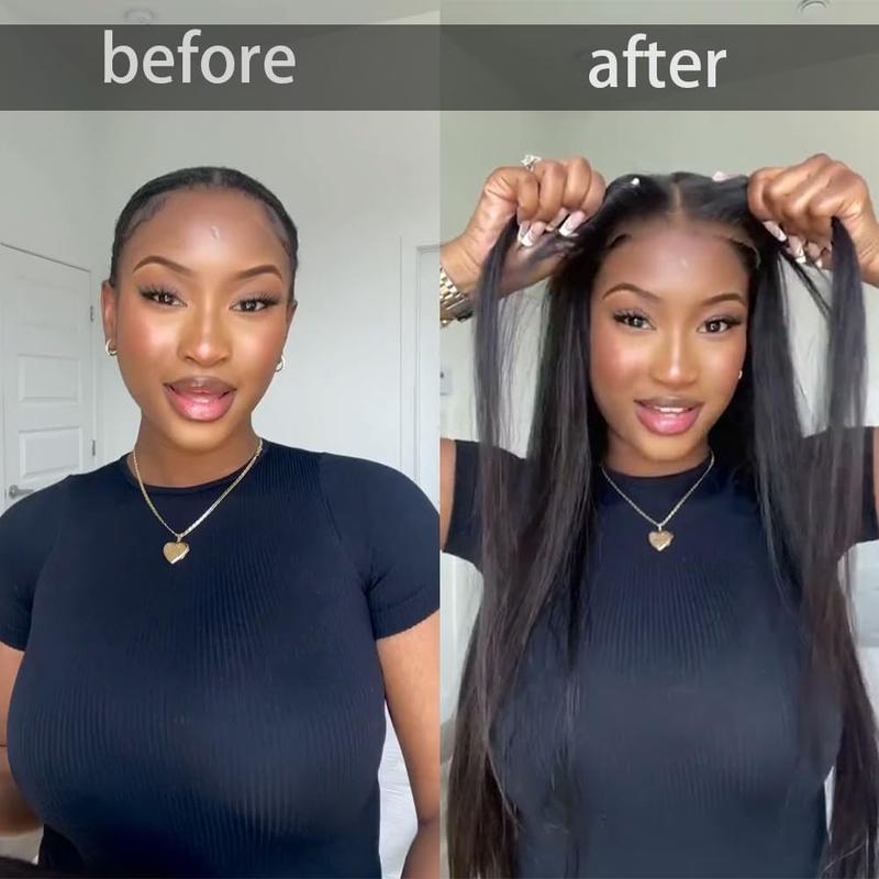 Bling Hair Brazilian 5x5 Glueless Wig 28 30 Inch Easy To Wear 6x4  9x6 7x5 Transparent Bone Straight Lace Closure Wigs For Black Women