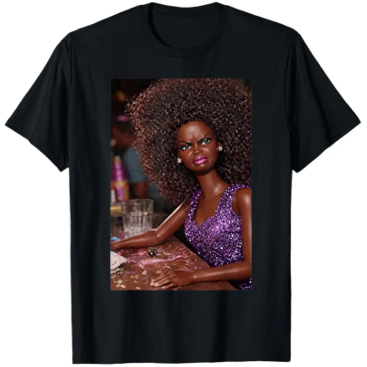 Funny Angry Disgusted African American Doll Face Meme T-Shirt