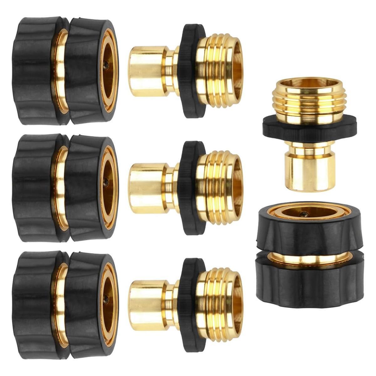 Garden Hose Quick Connectors 3/4-Inch Male and Female, 4-6 Set Plastic+Aluminum Outdoor Tool Accessory, Leak Proof Seal, Easy Connection Lawn Care Item, Mother’s Day Gift, summerwins Garden Hose Quick Connectors 3/4-Inch Male and Female, 4-6 Set Plastic+Aluminum Outdoor Tool Accessory, Leak Proof Seal, Easy Connection Lawn Care Item, Mother’s Day Gift, summerwins