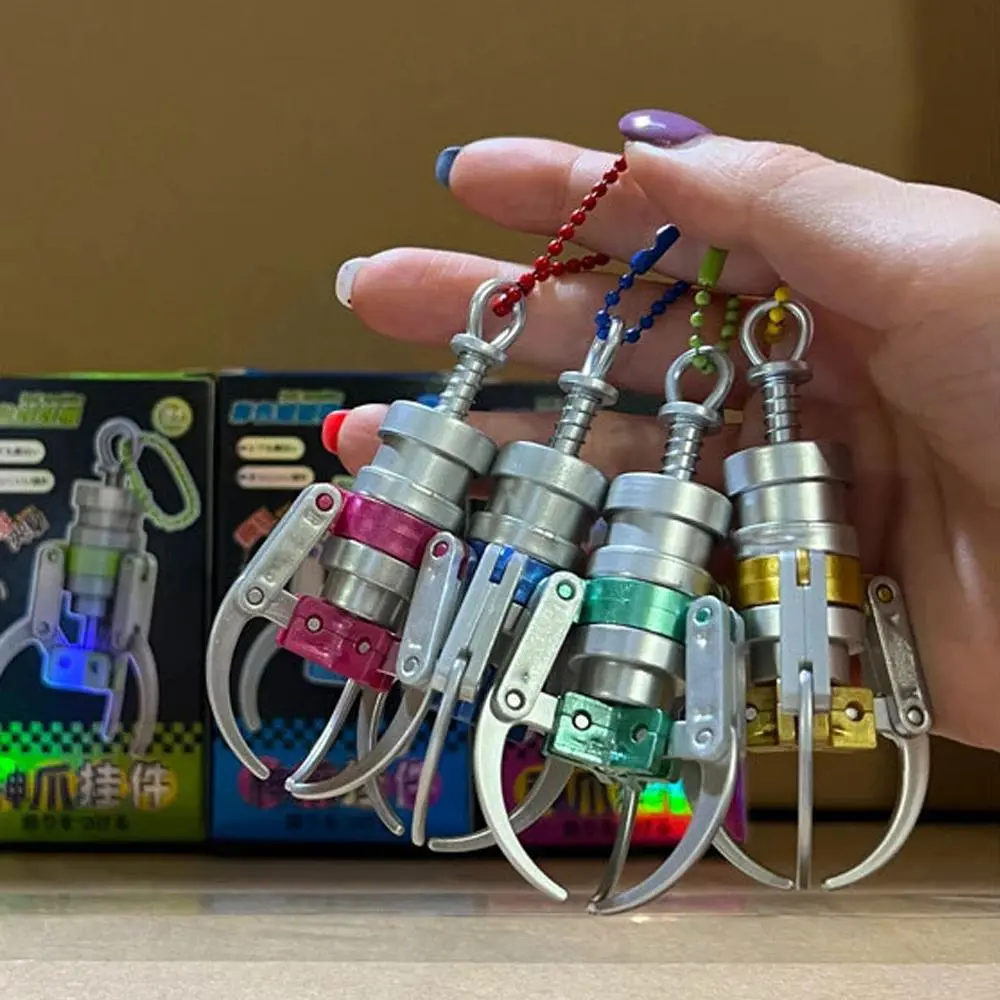 Unisex Plastic Claw Model Keychain - 4x8.5cm Small Mini Doll Machine Claw Pendant Gripper, Bright Fresh Design, Fingertip Decompression Tool, Ideal Small Birthday Gift for Party Bag Hanging (as shown)