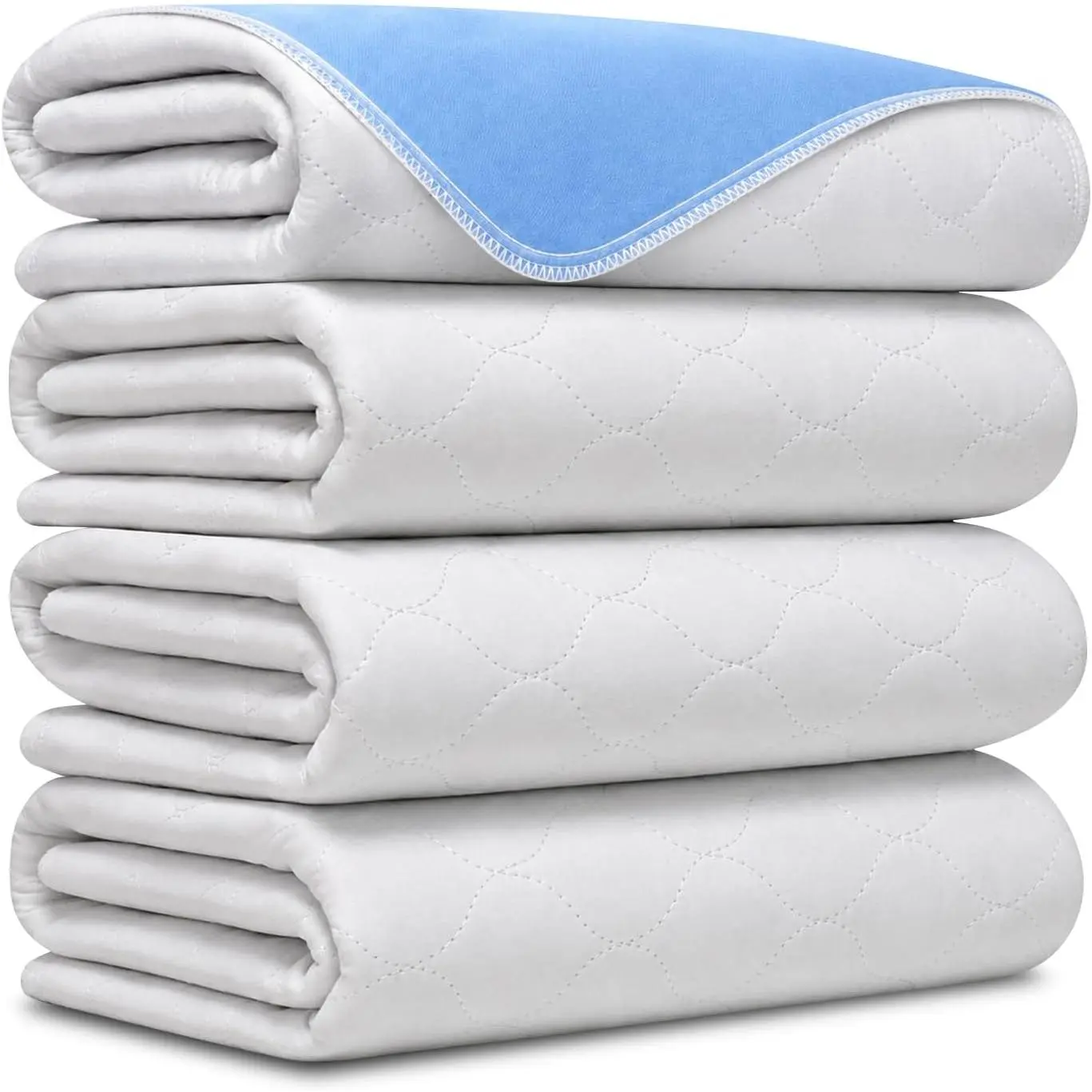 Heavy Absorbency Bed Pad, Washable and Reusable Incontinence Bed Underpads, 34"X36" (4 Pack), Waterproof Mattress Protector