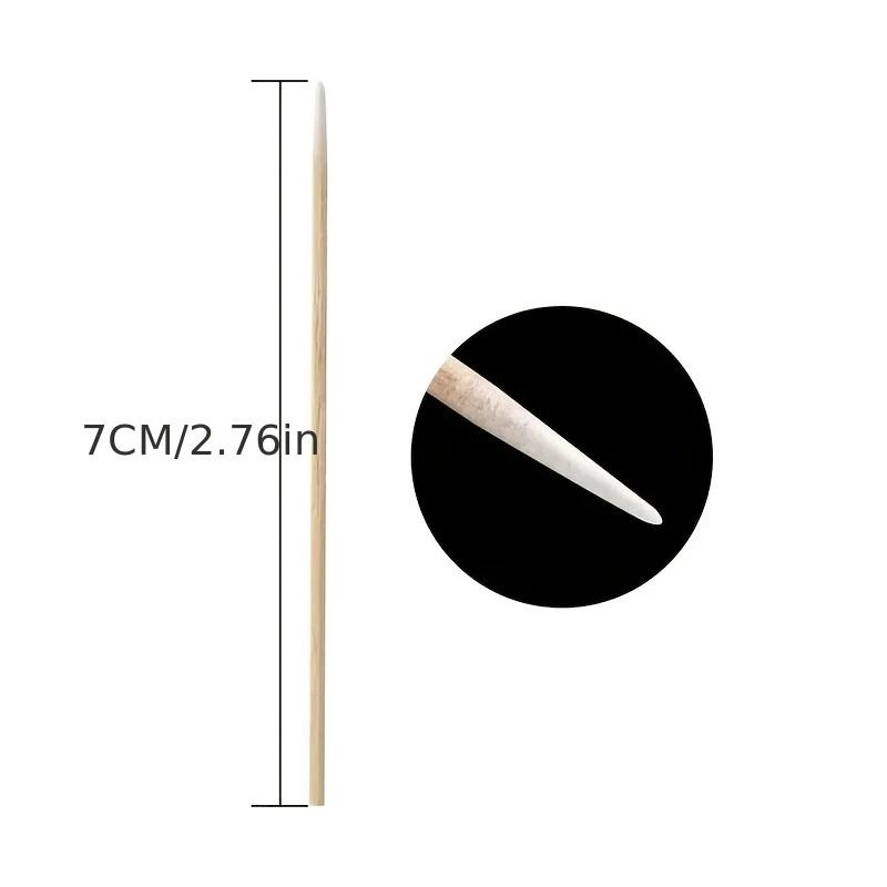 100pcs Beauty Salon Precision Soft Pure Cotton Swabs, Remover Swab, Tattoo Removal, Makeup Brush, Nail Art Polish, Dusting Tool, Disposable Hygiene Cotton Sticks
