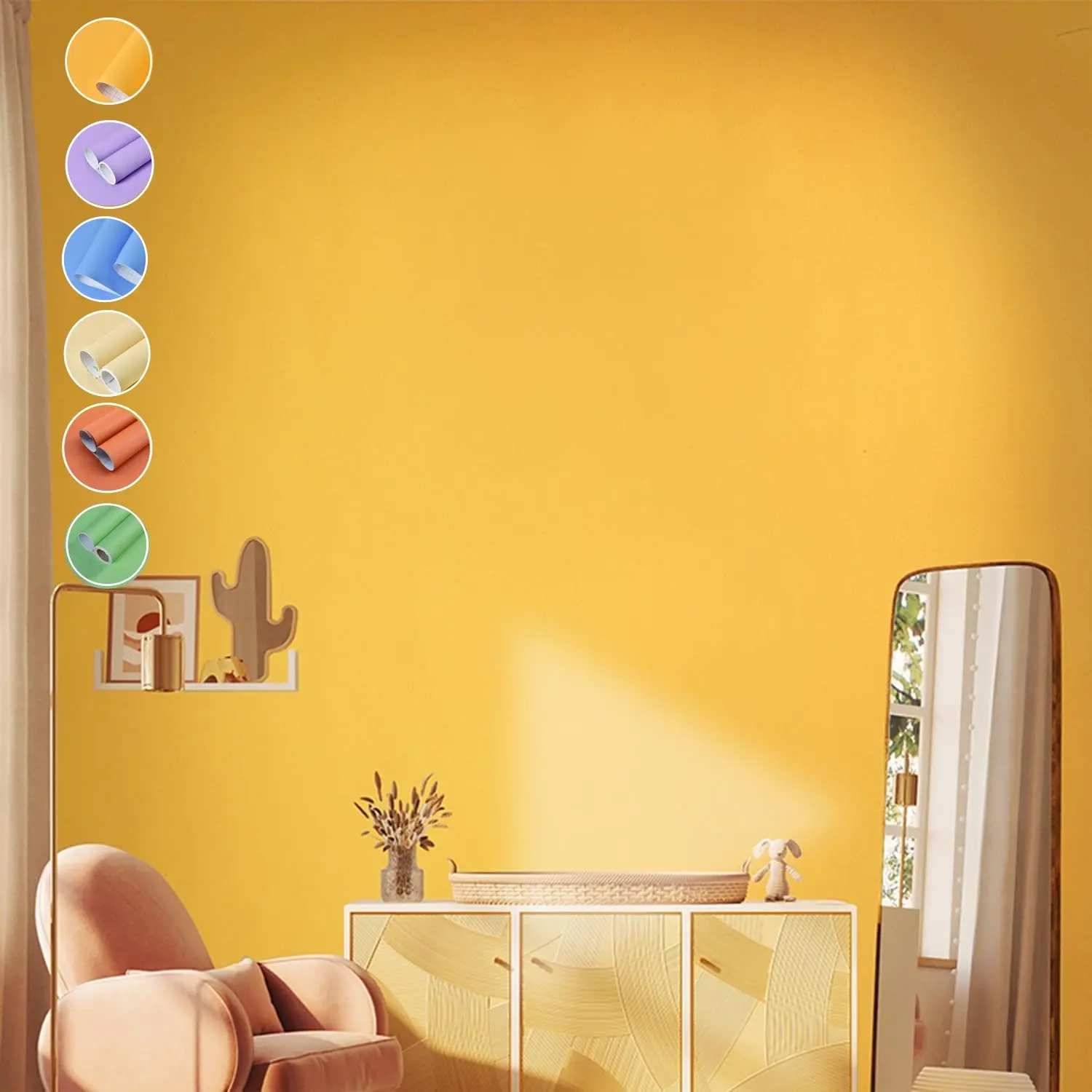 Thick Waterproof Self-Adhesive Wallpaper, Mould-Proof Stickers for Living Room, Bedroom, Dorm, Furniture Renovation, Instant Wall Decals