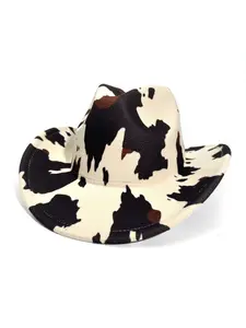 Cow Western Style Cowboy Hat with Heart-Shaped Top, Sun Protection Sun Hat, Top Hat, Mountaineering Knight Hat, Raffia Hat