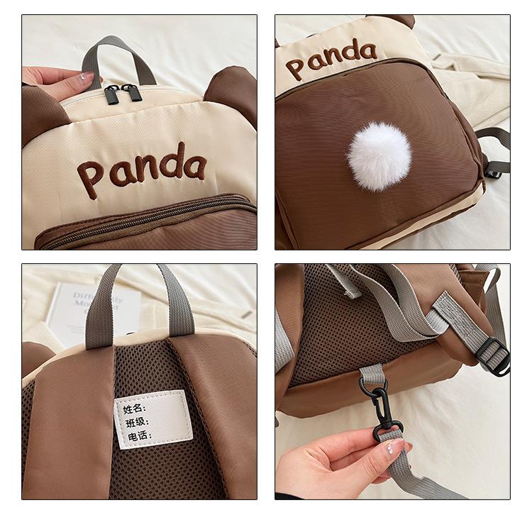Kindergarten Color-Block Canvas Backpack 2026 Back-to-School Season Children's Fashion Backpack Baby Anti-Lost School Bag