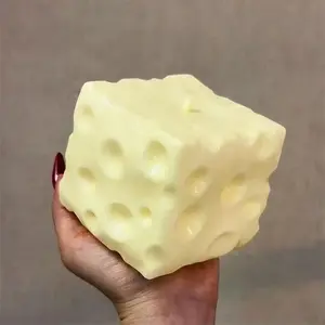 *-*Jumbo Cheese Cube Stress Ball Big Cheese Shapeable Squeeze Ball Non-Bounce Fidget Toy ASMR Sensory Anti-Stress Festival Gift Relief squishy butter,bricks and minifigs,stress ball