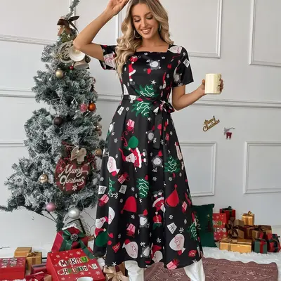 christmas moomoo dress Moo Moo made nightgown at an