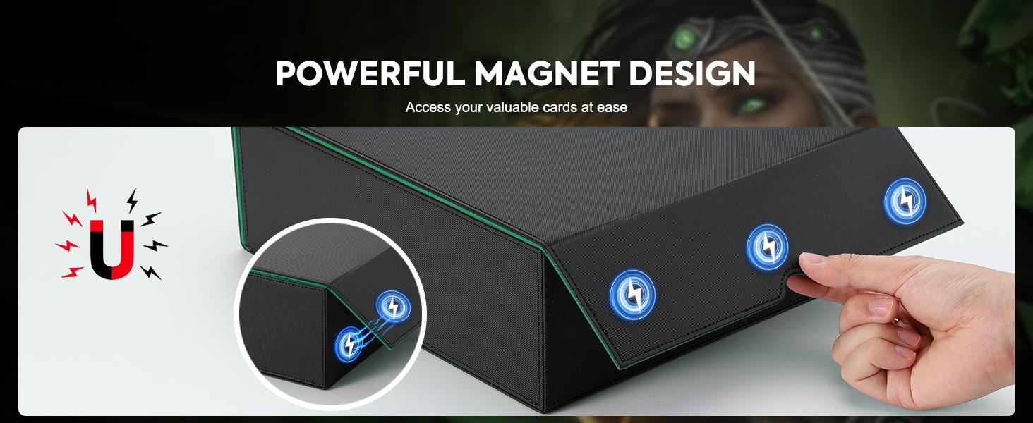 MoKo Trading Card Storage Box, 3000+ MTG Deck Box with 24 Colorful Dividers & 4 Card Supporters, Commander Card Deck Case Fits for Magic Game Cards, YugiOh, TCG, PTG and Sport Cards, Green MoKo Trading Card Storage Box, 3000+ MTG Deck Box with 24 Colorful Dividers & 4 Card Supporters, Commander Card Deck Case Fits for Magic Game Cards, YugiOh, TCG, PTG and Sport Cards, Green