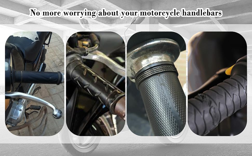 THE WELL KEPT 2PCS Motorcycle Grips,Anti-Slip Rubber Dirt Bike Grips with 7/8" Left & 1" Right Compatible with CRF KXF,Universal Motorcycle/Bike Handlebar Grips for Women & Men (Purple)