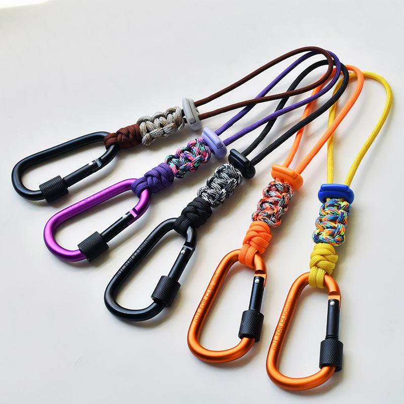 Umbrella rope woven outdoor water bottle buckle hook portable kettle lanyard multi-functional mountaineering backpack buckle