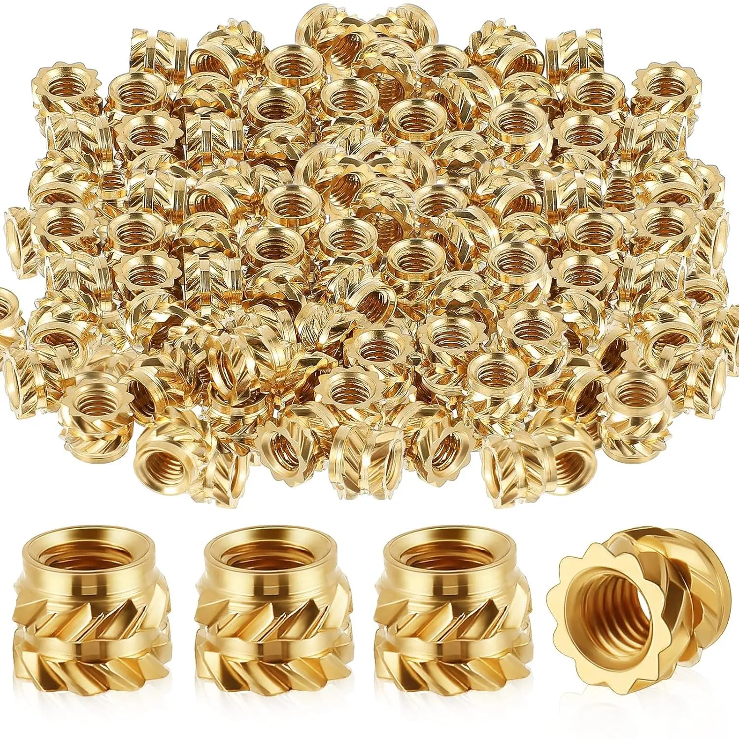 300 Pcs M3 Threaded Inserts M3 x D5 x L4 Heat Set Inserts