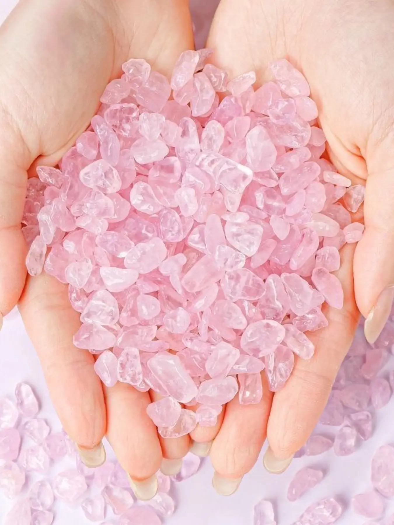 200g Natural Rose Quartz Polished Stones for Indoor Plants and Aquariums, Jewelry Making, Home Decor, DIY Crafts