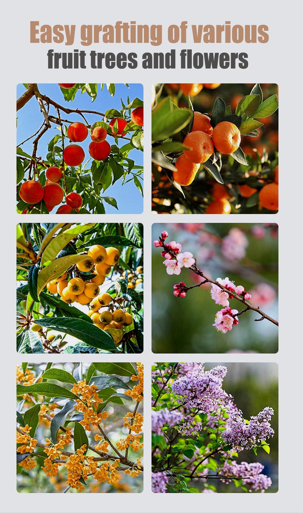 V-Cut Grafting Tool for Fruit Trees, SK5 Steel Grafting Pruner for 8-20mm Branches, Heavy Duty Aluminum Alloy Grafting Cutter with Spring Handle