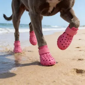 4 Pieces Universal Pet Paw Shoes, Anti-Slip Wear-Resistant Pet Boots, Soft Comfortable Foot Protectors for Outdoor Walking