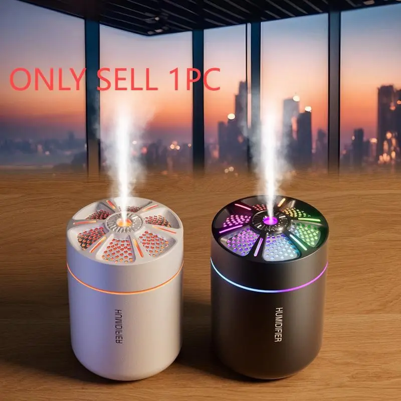 USB Plug Air Humidifier, USB Powered Humidifier, Portable Mini Humidifier with Colorful Light, Desktop Air Humidifier for Home Office Car Use, USB Humidifier Machine