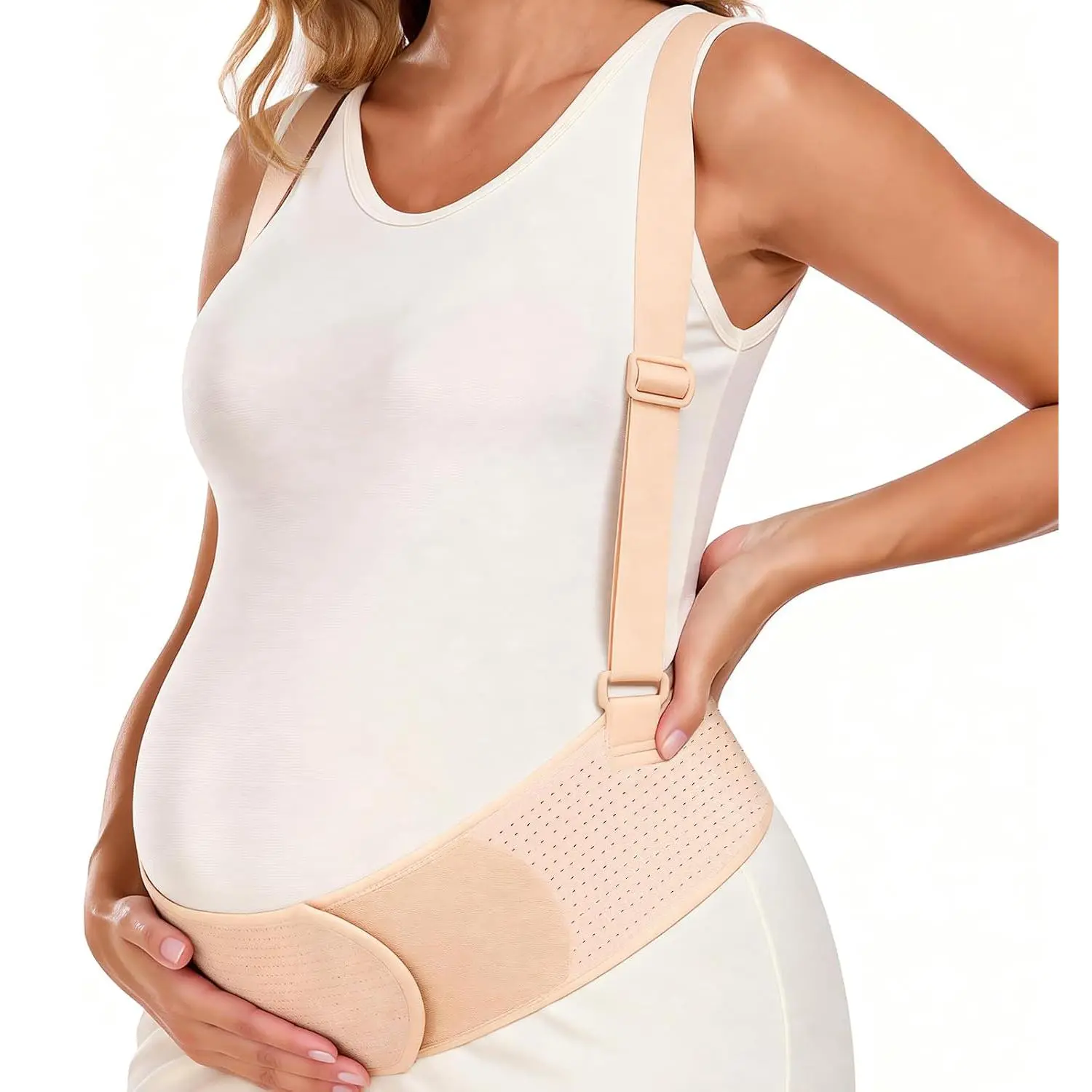 Bands for , Maternity  Support Belt | Maternity Band with Adjustable Straps (Beige, S)