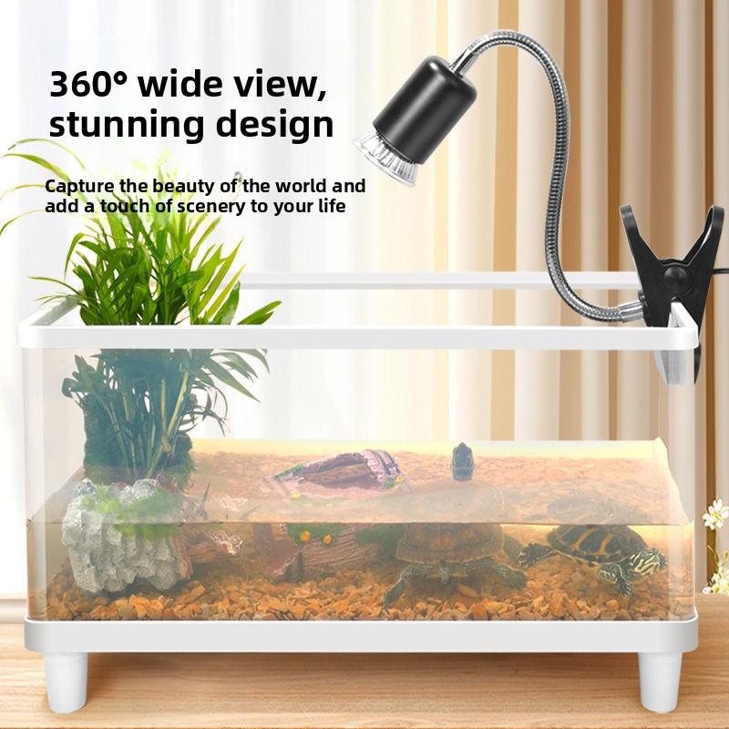 Acrylic Transparent Fish Tank Plastic Goldfish Tank Small Home Ecological Tank Living Room Bottom Drainage Desktop Water Tank