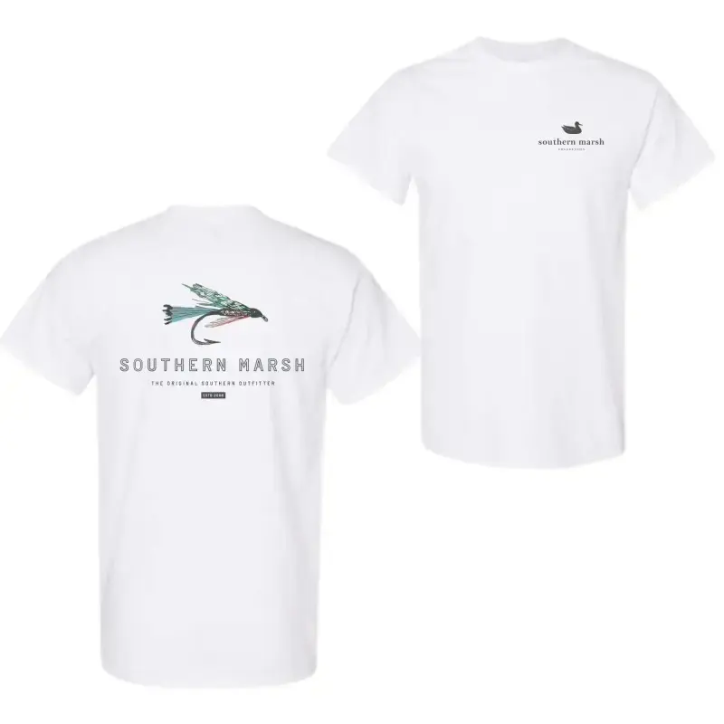 Southern Marsh Fishing Lure T-Shirt, Outdoor Angler Graphic Tee for Men Women, Southern Style Cotton Shirt, Gift for Boyfriend, Clothing Merch, Men’s T-Shirts, Summer T-Shirts Trendy Shirt, Vintage Tees