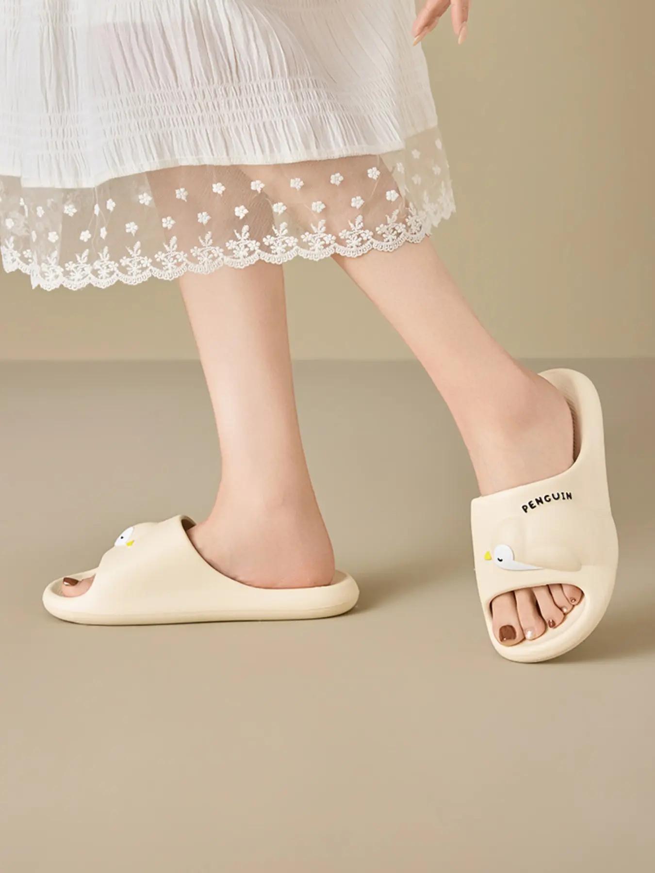 Cute 3D Penguin Women's Eva Slippers, Lightweight Breathable Non-Slip, Summer Fashion, Home & Outdoors, Ideal Gift Shoes